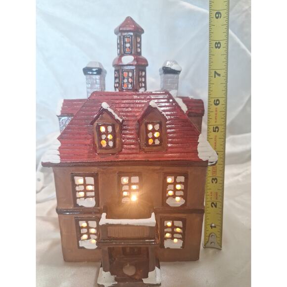 Yuletide 1987 “Barogue Mansion” Lighted Christmas Village House - Picture 6 of 8